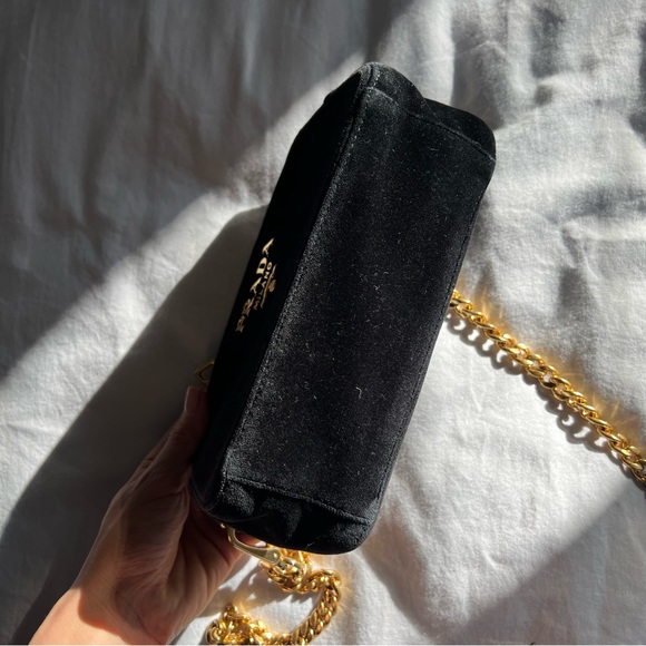 AUTHENTIC Prada Velluto Velvet with Chain Handbag - Picture 4 of 10